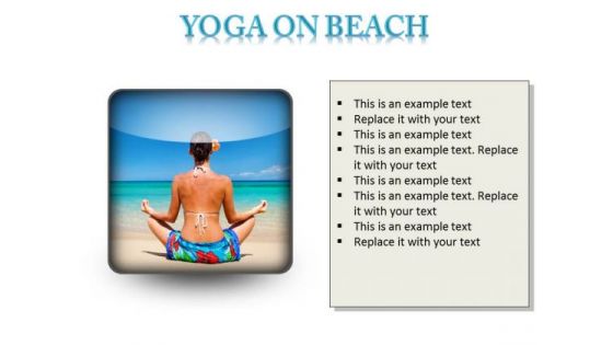 Yoga On Beach Health PowerPoint Presentation Slides S