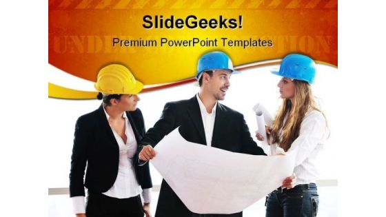 Young Architect Real Estate PowerPoint Templates And PowerPoint Backgrounds 0611