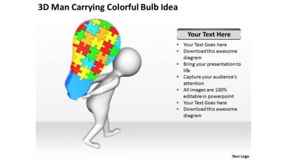 Young Business People Carrying Colorful Bulb Idea PowerPoint Templates Ppt Backgrounds For Slides Young Business People Carrying Colorful Bulb Idea PowerPoint Templates Ppt Backgrounds For Slides