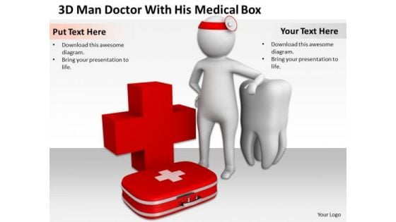 Young Business People Doctor With His Medical Box PowerPoint Templates Ppt Backgrounds For Slides