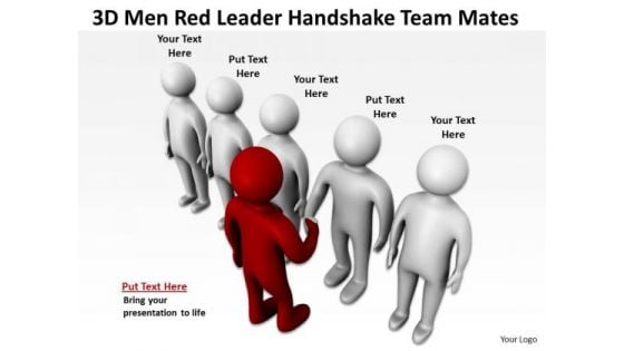 Young Business People Leader Handshake Team Mates PowerPoint Templates Ppt Backgrounds For Slides