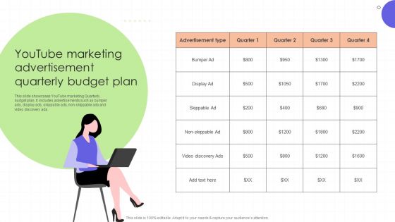 YouTube Marketing Advertisement Quarterly Budget Regional Marketing Plan To Boost Sales MKT SS YouTube Marketing Advertisement Quarterly Budget Regional Marketing Plan To Boost Sales MKT SS
