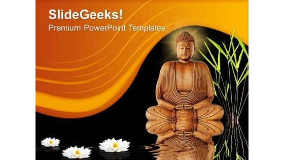 Zen Buddha Silence Religion PowerPoint Templates And PowerPoint Themes 0712