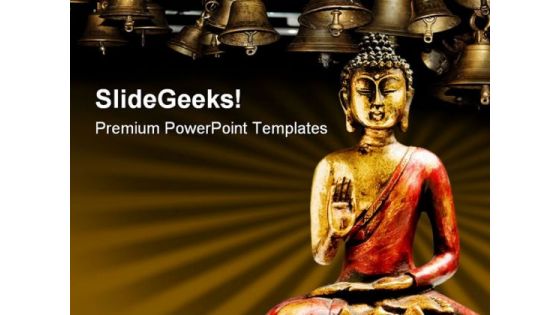 Zen Buddha Statue Religion PowerPoint Templates And PowerPoint Backgrounds 0711