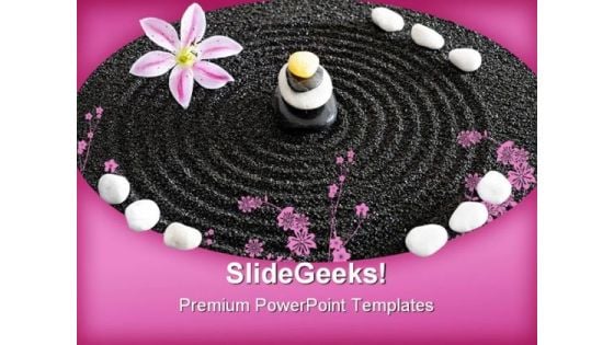 Zen Garden Spa Nature PowerPoint Themes And PowerPoint Slides 0811