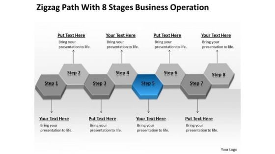 Zigzag Path With 8 Stages Business Operation Ppt Plan Consultant PowerPoint Templates