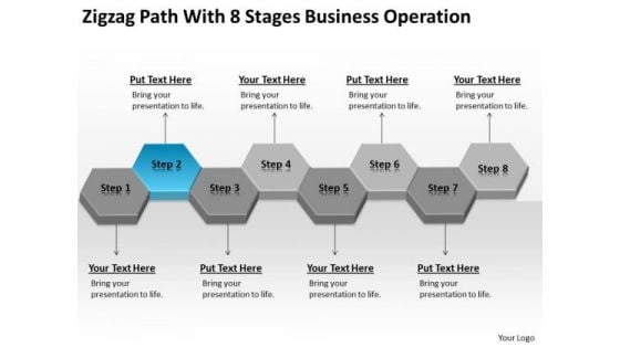 Zigzag Path With 8 Stages Business Operation Ppt Strategic Planning PowerPoint Slides