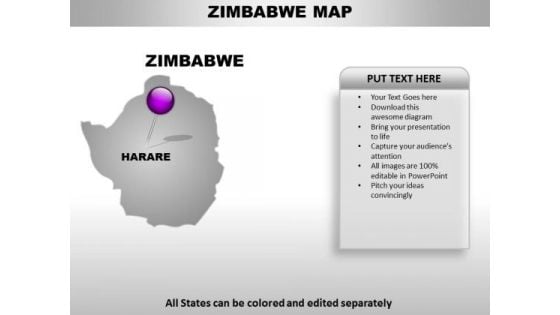 Zimbabwe Country PowerPoint Maps Zimbabwe Country PowerPoint Maps