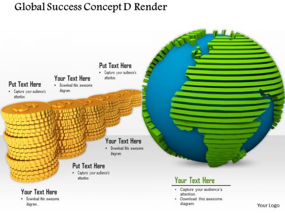 0814 Global Success Concept Globe And Golden Coins Graphic Image Graphics For PowerPoint 0814 Global Success Concept Globe And Golden Coins Graphic Image Graphics For PowerPoint