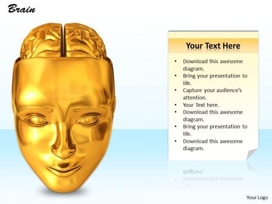 0814 Stock Photo Graphics Of Human Face With Brain PowerPoint Slide 0814 Stock Photo Graphics Of Human Face With Brain PowerPoint Slide