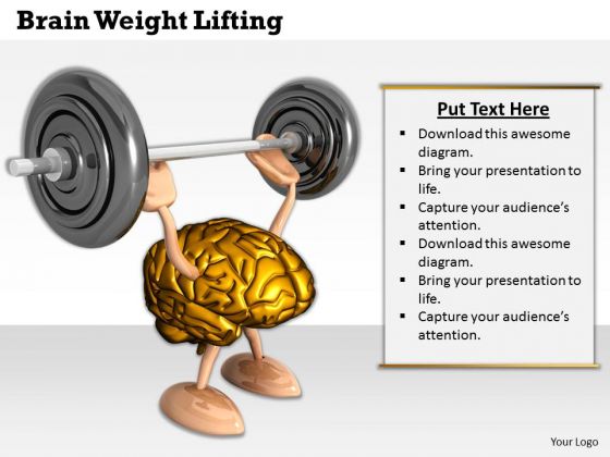 0814 Stock Photo Image Of 3d Brain Working Out PowerPoint Slide 0814 Stock Photo Image Of 3d Brain Working Out PowerPoint Slide