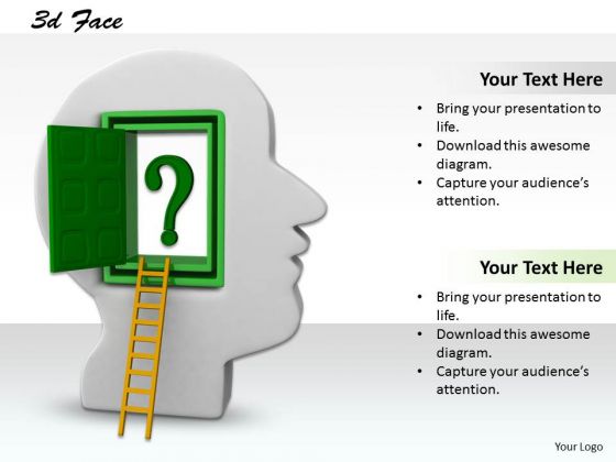 0814 Stock Photo Ladder Towards Door To Human Brain PowerPoint Slide 0814 Stock Photo Ladder Towards Door To Human Brain PowerPoint Slide