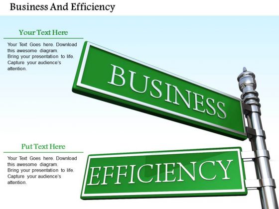 0814 Stock Photo Road Signs Of Business And Efficiency PowerPoint Slide 0814 Stock Photo Road Signs Of Business And Efficiency PowerPoint Slide
