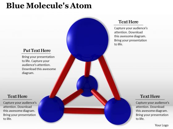 0814 Stock Photo Structure Of Atoms And Molecules PowerPoint Slide