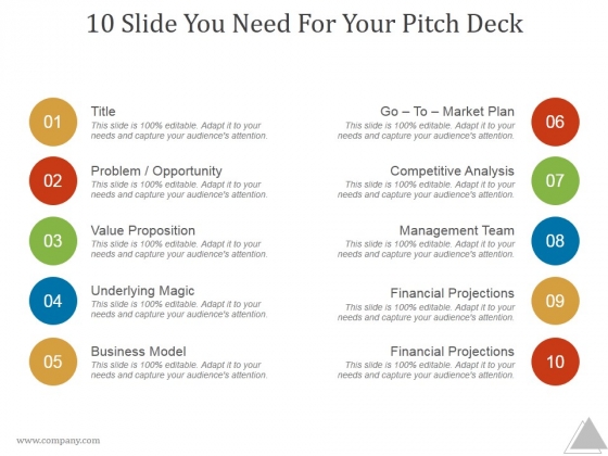10 Slide You Need For Your Pitch Deck Ppt PowerPoint Presentation Examples 10 Slide You Need For Your Pitch Deck Ppt PowerPoint Presentation Examples