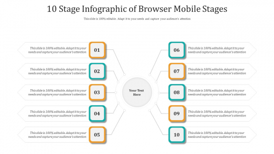 10 Stage Infographic Of Browser Mobile Stages Ppt PowerPoint Presentation Gallery Show PDF