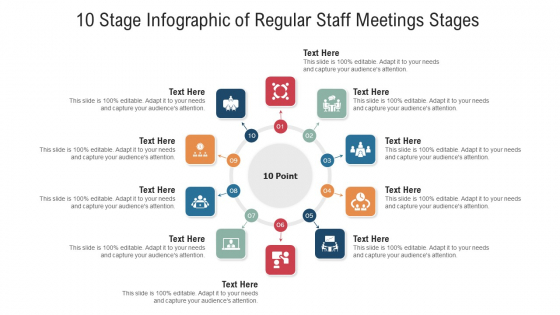 10 Stage Infographic Of Regular Staff Meetings Stages Ppt PowerPoint Presentation Professional Information PDF 10 Stage Infographic Of Regular Staff Meetings Stages Ppt PowerPoint Presentation Professional Information PDF