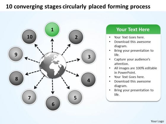 10 Converging Stages Circularly Placed Forming Process Charts And PowerPoint Slides 10 Converging Stages Circularly Placed Forming Process Charts And PowerPoint Slides