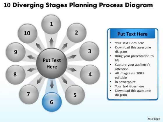 10 Diverging Stages Planning Process Diagram Circular Chart PowerPoint Templates 10 Diverging Stages Planning Process Diagram Circular Chart PowerPoint Templates