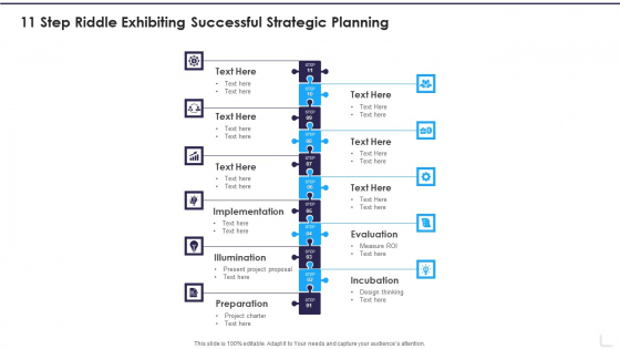 11 Step Riddle Exhibiting Successful Strategic Planning Template PDF