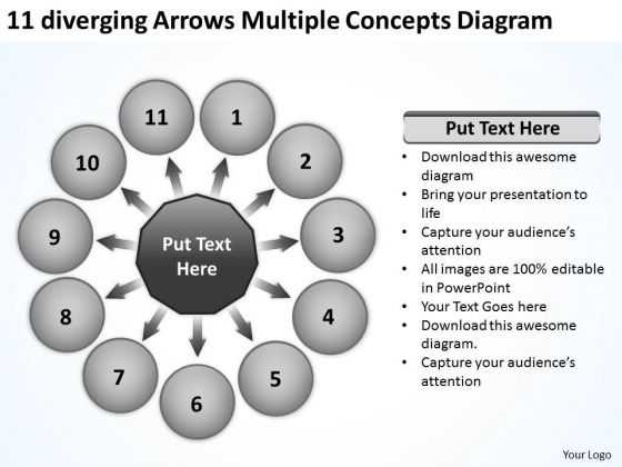 11 Diverging Arrows Multilple Concepts Diagram Ppt Circular Spoke Process PowerPoint Templates 11 Diverging Arrows Multilple Concepts Diagram Ppt Circular Spoke Process PowerPoint Templates