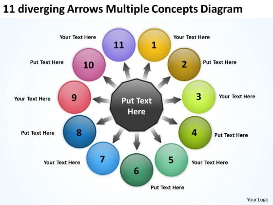 11 Diverging Arrows Multilple Concepts Diagram Ppt Cycle Flow Network PowerPoint Templates 11 Diverging Arrows Multilple Concepts Diagram Ppt Cycle Flow Network PowerPoint Templates
