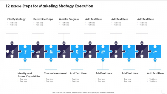 12 Riddle Steps For Marketing Strategy Execution Introduction PDF 12 Riddle Steps For Marketing Strategy Execution Introduction PDF