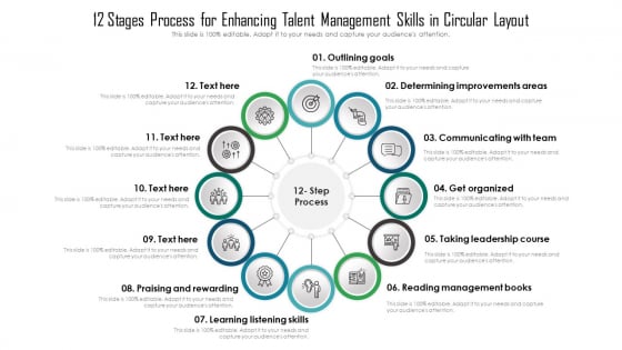 12 Stages Process For Enhancing Talent Management Skills In Circular Layout Ppt Summary Example Topics PDF 12 Stages Process For Enhancing Talent Management Skills In Circular Layout Ppt Summary Example Topics PDF