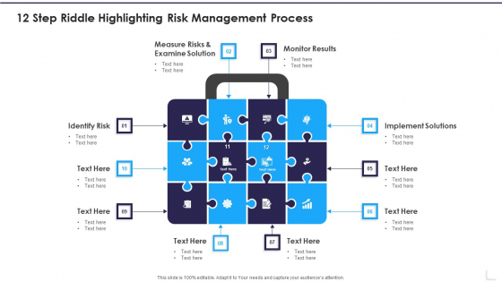 12 Step Riddle Highlighting Risk Management Process Infographics PDF 12 Step Riddle Highlighting Risk Management Process Infographics PDF