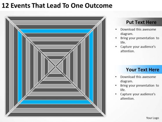 12 Events That Lead To One Outcome Ppt Nonprofit Business Plan Template PowerPoint Slides 12 Events That Lead To One Outcome Ppt Nonprofit Business Plan Template PowerPoint Slides