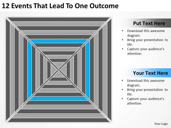 12 Events That Lead To One Outcome Ppt Sample Business Plan Template PowerPoint Slides 12 Events That Lead To One Outcome Ppt Sample Business Plan Template PowerPoint Slides