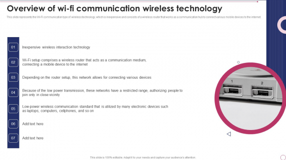 1G To 5G Wireless Communication System IT Overview Of Wi Fi Communication Wireless Technology Infographics PDF