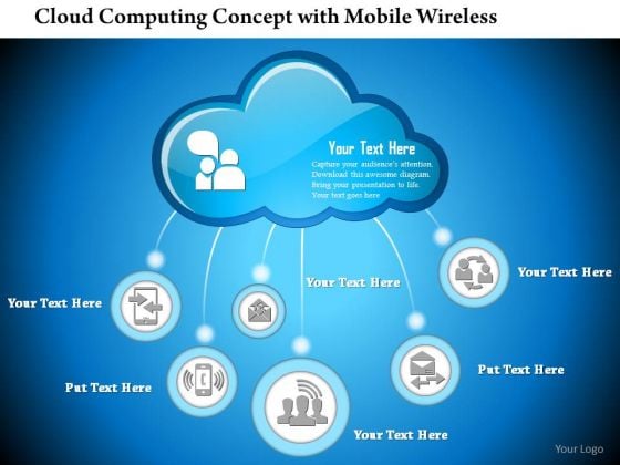 1 Cloud Computing Concept With Mobile Wireless Email Device Connected To The Cloud Ppt Slides 1 Cloud Computing Concept With Mobile Wireless Email Device Connected To The Cloud Ppt Slides