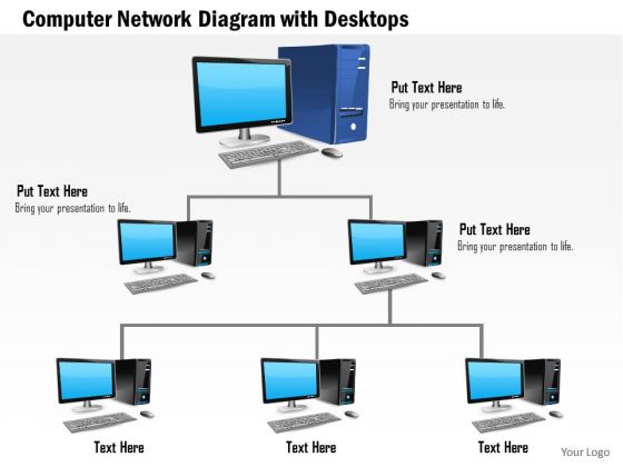 1 Computer Network Diagram With Desktops Connected Using Ethernet Ppt Slides 1 Computer Network Diagram With Desktops Connected Using Ethernet Ppt Slides