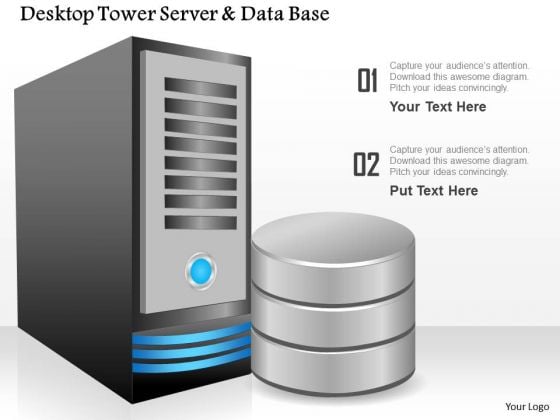 1 Desktop Tower Server And Database By The Side Showing Compute And Storage Ppt Slides 1 Desktop Tower Server And Database By The Side Showing Compute And Storage Ppt Slides