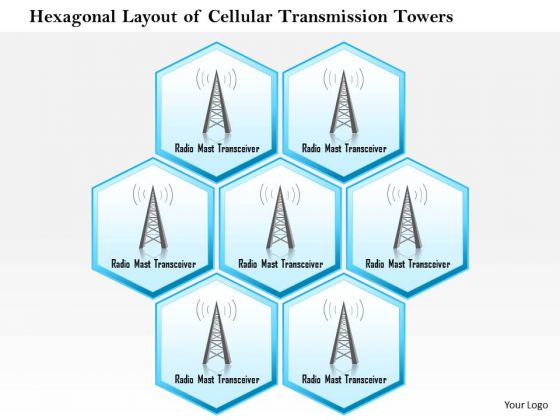 1 Hexagonal Layout Of Cellular Transmission Towers With Radio Mast Receiver Ppt Slide 1 Hexagonal Layout Of Cellular Transmission Towers With Radio Mast Receiver Ppt Slide