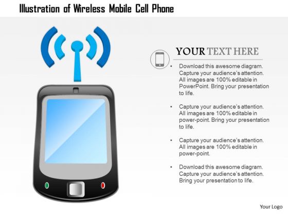1 Illustration Of A Wirless Mobile Cell Phone Antenna With Signals Ppt Slide 1 Illustration Of A Wirless Mobile Cell Phone Antenna With Signals Ppt Slide