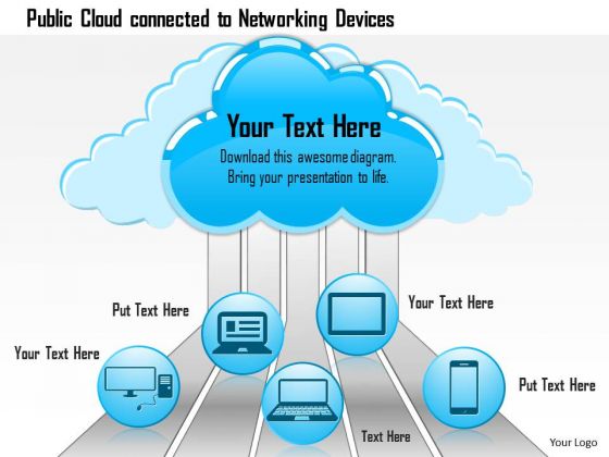 1 Public Cloud Connected To Networking Devices Showing Connectivity Ppt Slides 1 Public Cloud Connected To Networking Devices Showing Connectivity Ppt Slides