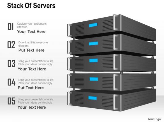 1 Stack Of Servers With Lcd Screen To Show Applications Running Inside Ppt Slides 1 Stack Of Servers With Lcd Screen To Show Applications Running Inside Ppt Slides