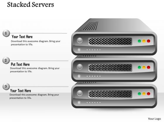 1 Stacked Servers With Red Green And Red Button To Show Any Concept Ppt Slides 1 Stacked Servers With Red Green And Red Button To Show Any Concept Ppt Slides