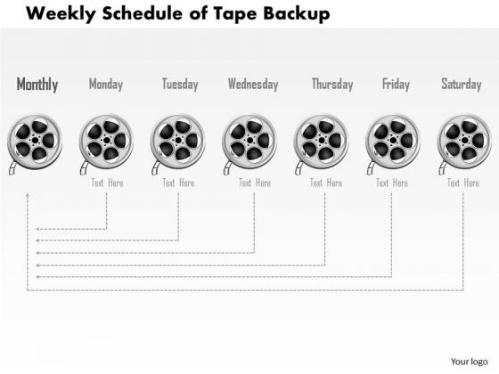 1 Weekly Schedule Of Tape Backup Showing Timeline Of Retention Dates And Times Ppt Slides 1 Weekly Schedule Of Tape Backup Showing Timeline Of Retention Dates And Times Ppt Slides