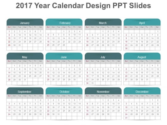 2017 Year Calendar Design Ppt Slides 2017 Year Calendar Design Ppt Slides