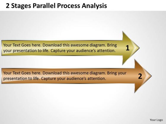 2 Stages Parallel Process Analysis Business Continuity Plan PowerPoint Templates