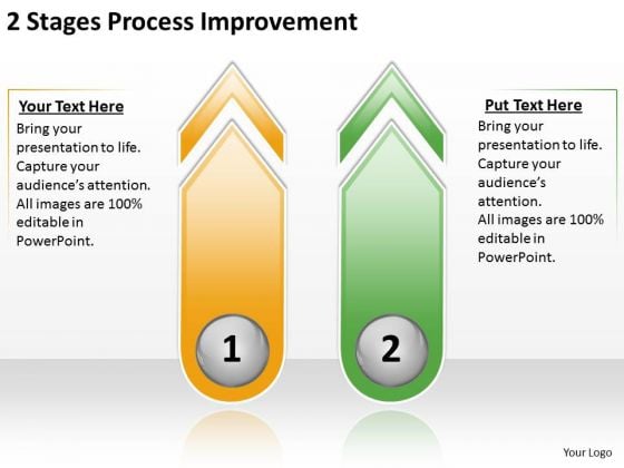 2 Stages Process Improvement Business Plan Outlines PowerPoint Templates 2 Stages Process Improvement Business Plan Outlines PowerPoint Templates