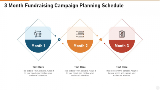 3 Month Fundraising Campaign Planning Schedule Summary PDF 3 Month Fundraising Campaign Planning Schedule Summary PDF