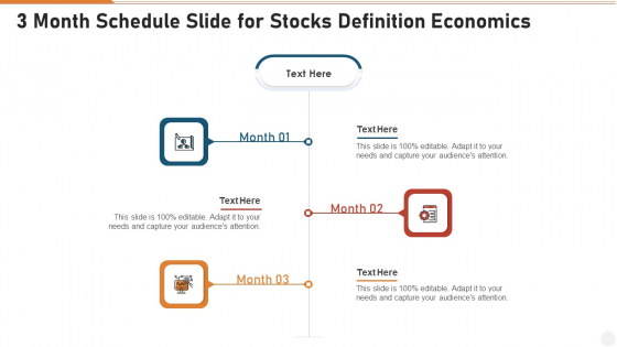 3 Month Schedule Slide For Stocks Definition Economics Icons PDF