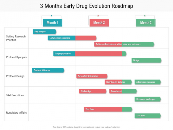 3 Months Early Drug Evolution Roadmap Sample 3 Months Early Drug Evolution Roadmap Sample