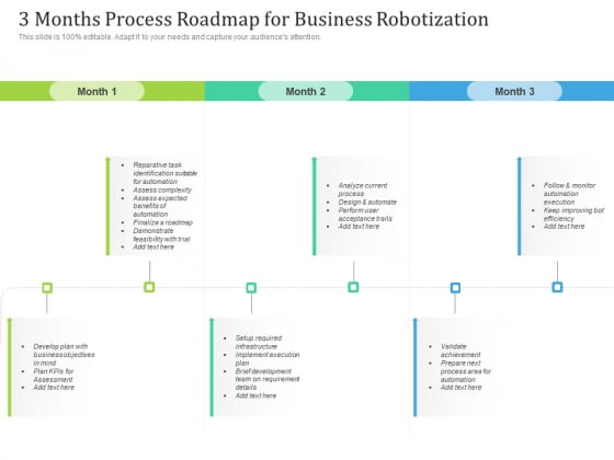 3 Months Process Roadmap For Business Robotization Guidelines 3 Months Process Roadmap For Business Robotization Guidelines