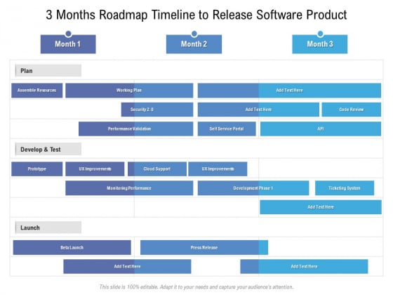 3 Months Roadmap Timeline To Release Software Product Download 3 Months Roadmap Timeline To Release Software Product Download