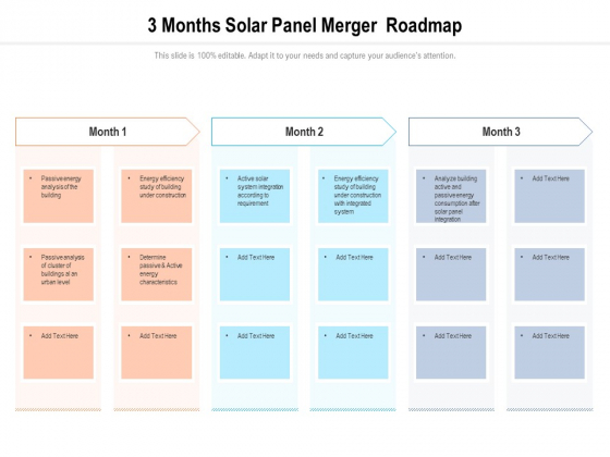 3 Months Solar Panel Merger Roadmap Introduction 3 Months Solar Panel Merger Roadmap Introduction